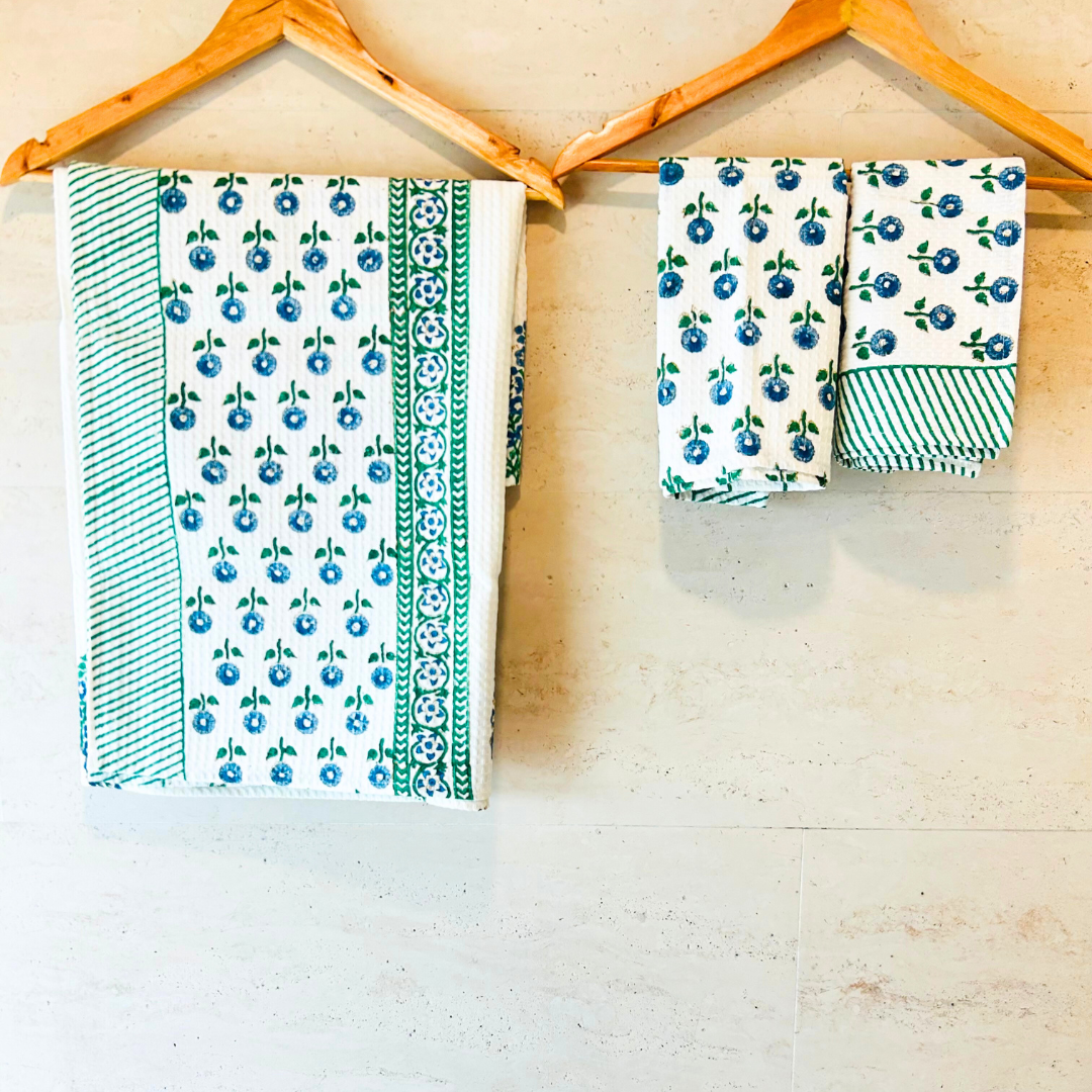 Vrinda Waffle Towel Set