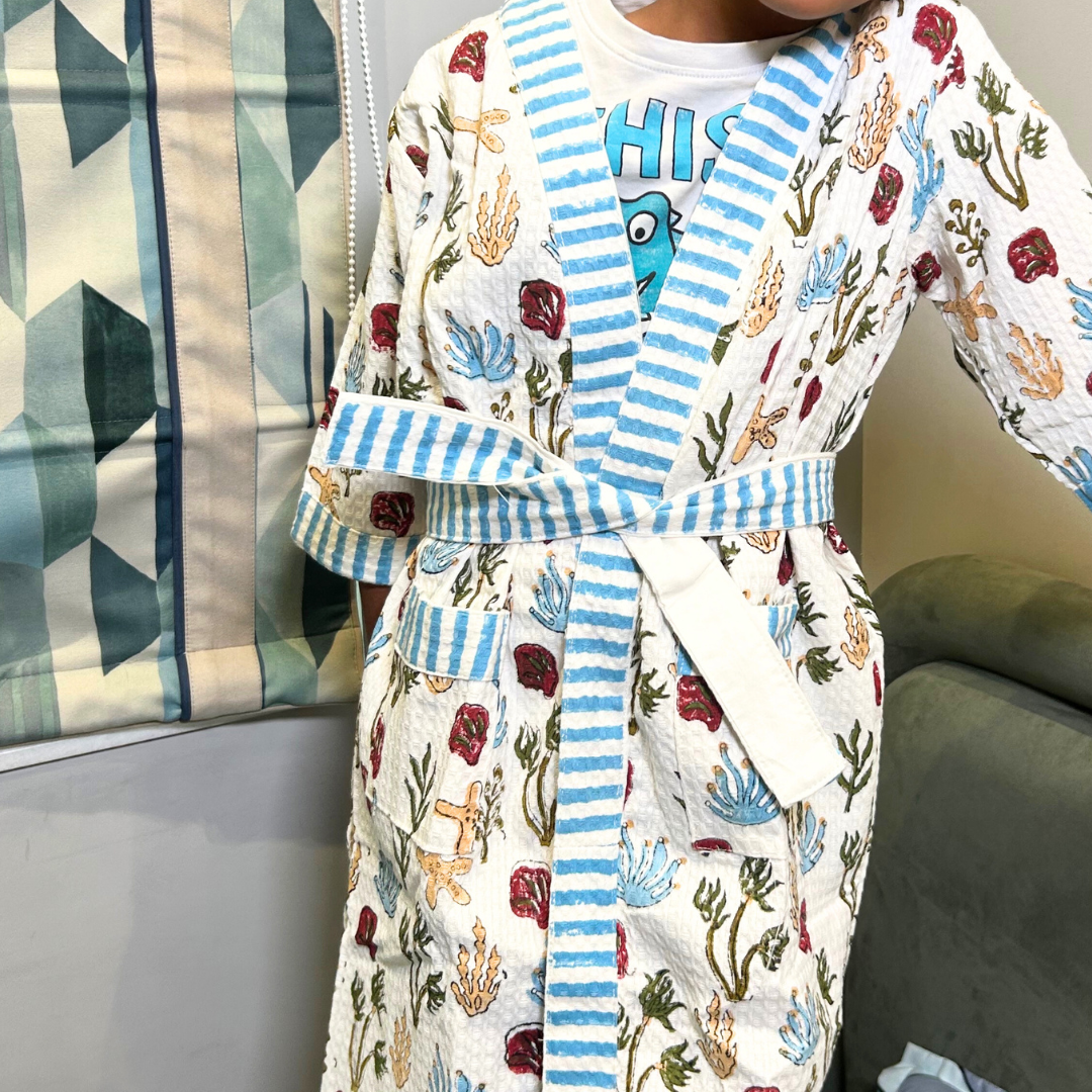 Sea Animals Kids Bathrobe
