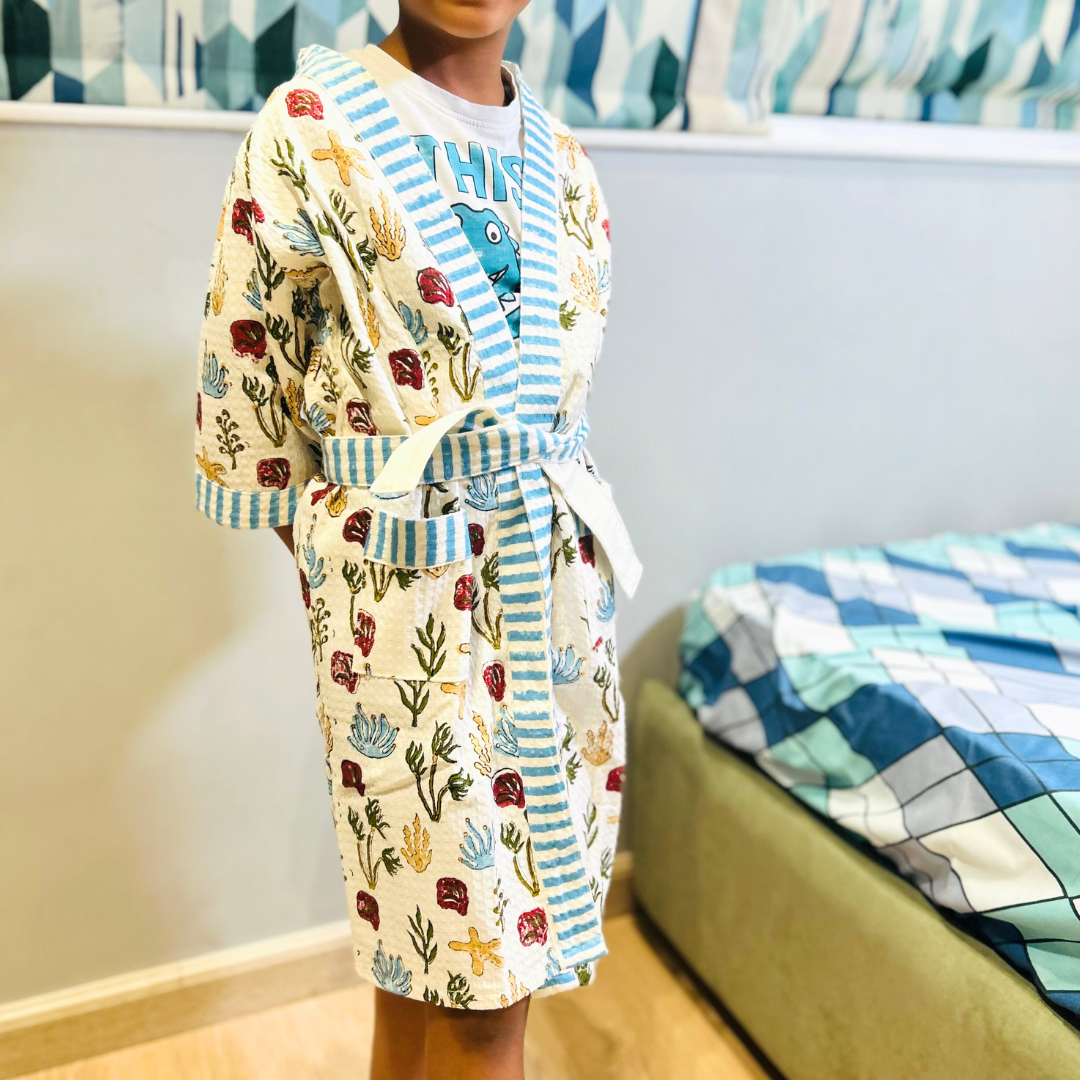 Sea Animals Kids Bathrobe