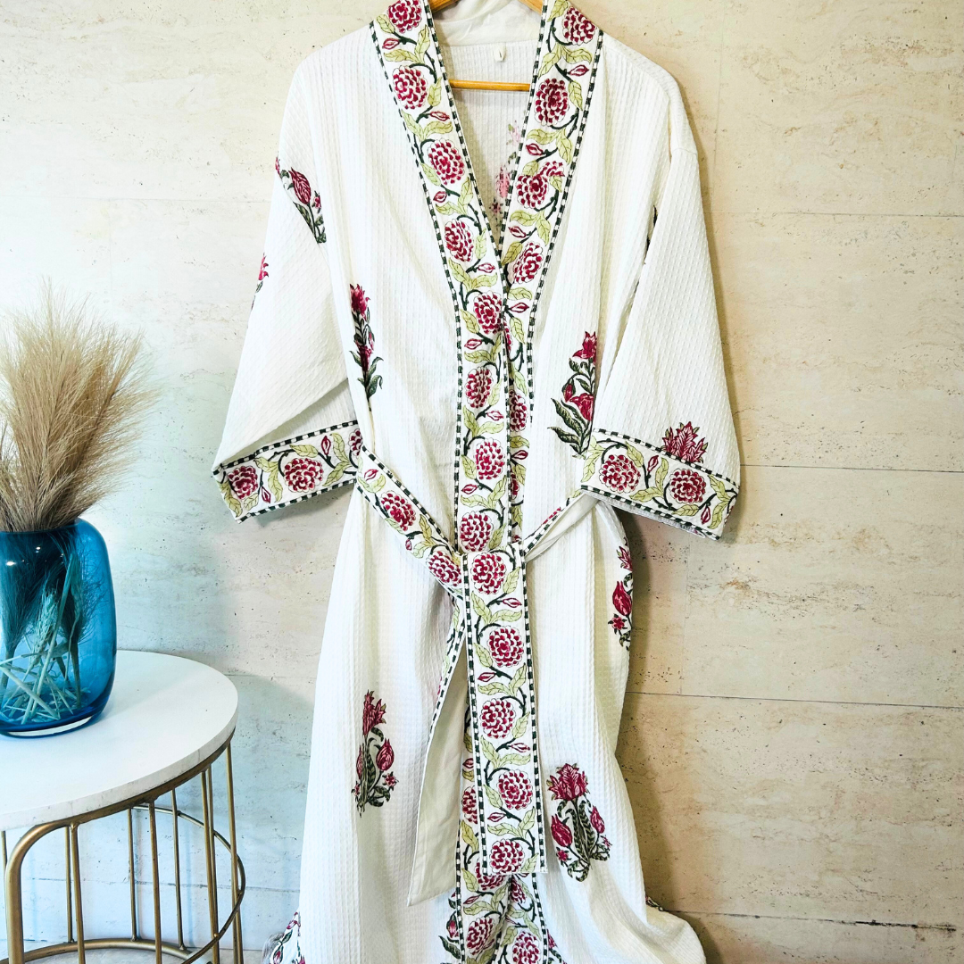 Sunehri Phool Bath Robe
