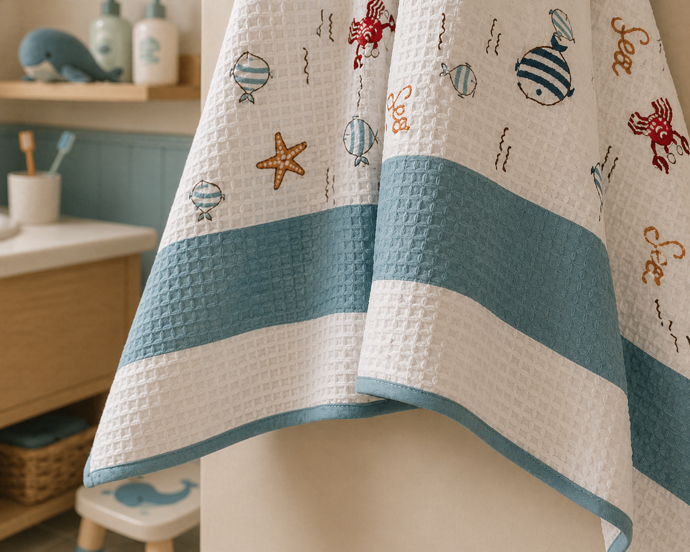 Ocean Snuggle Kids Bath Towel