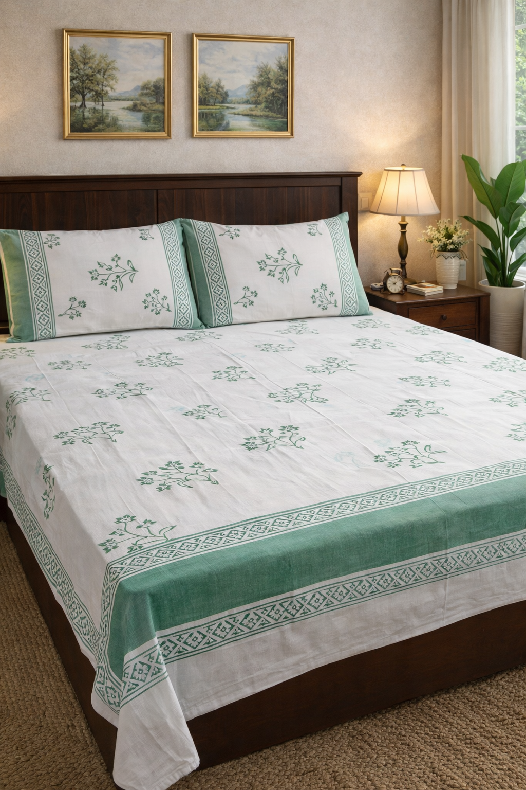Verdant Bloom Bedsheet