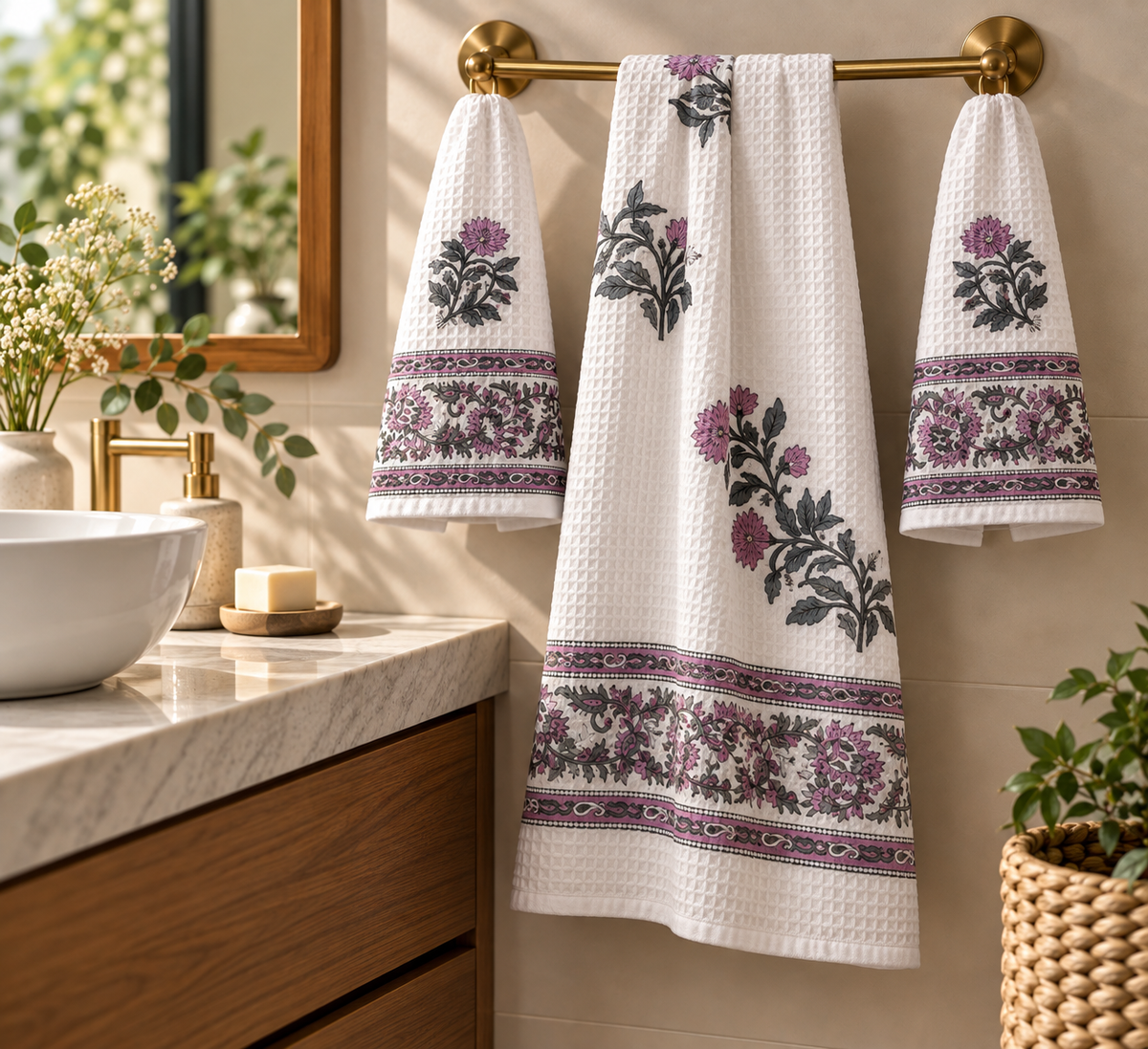 Gulrang Waffle Towel Set