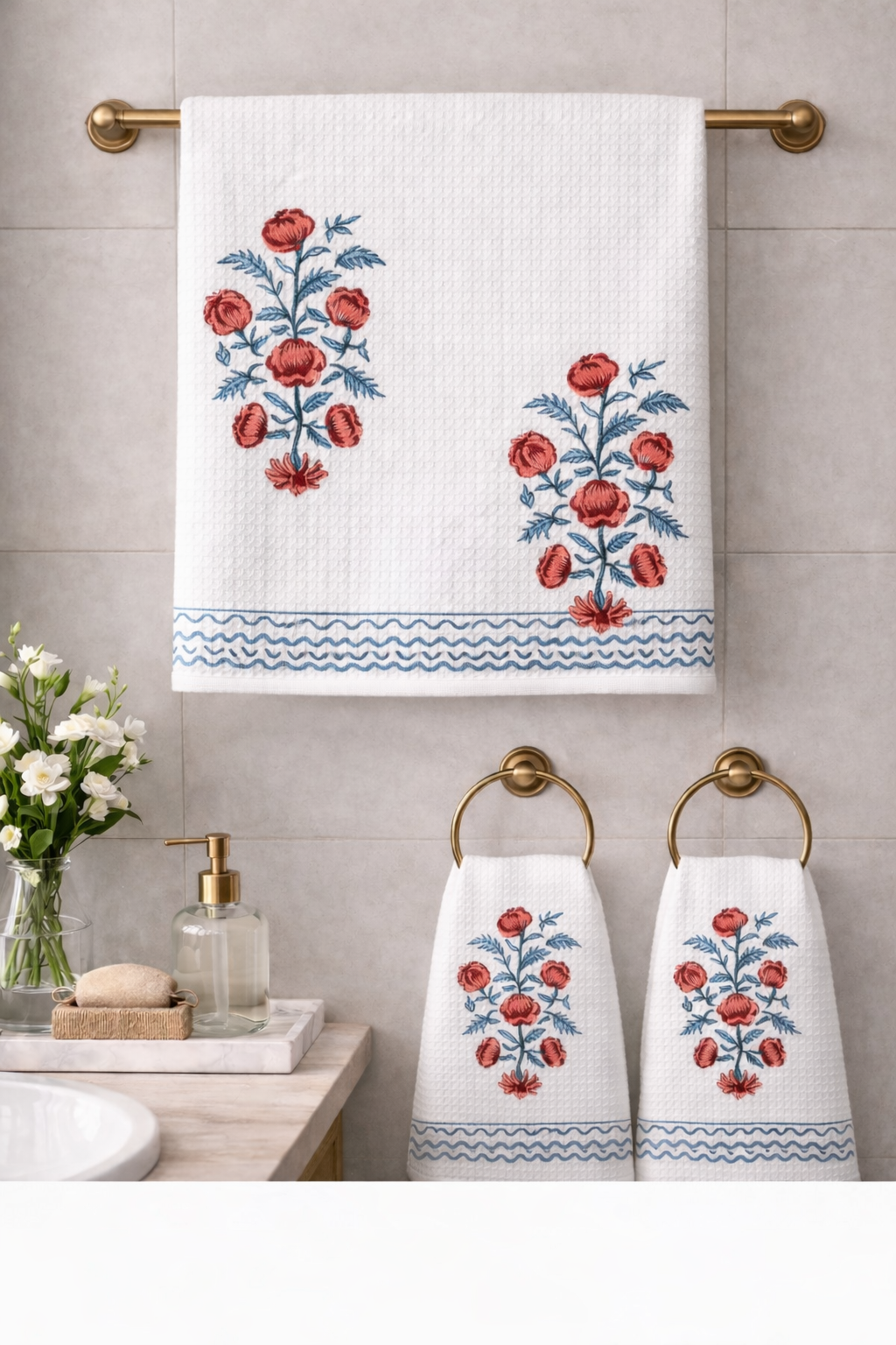 Gulnar Waffle Towel Set
