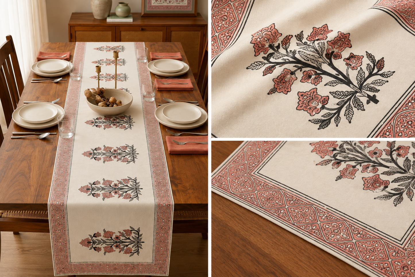 Roselle Bloom Table Runner