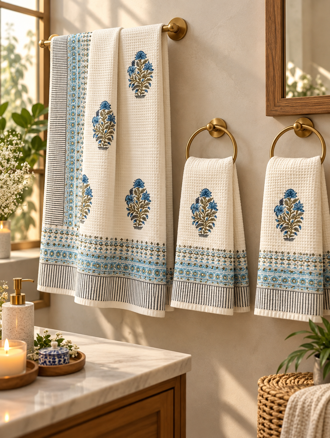 Neel Pushp Waffle Towel Set