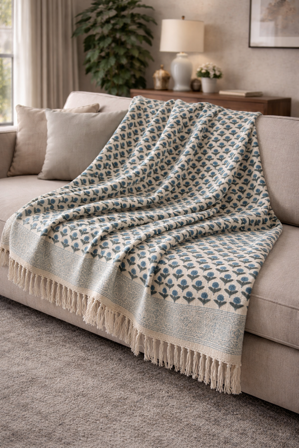 Saanjh Indigo Throws