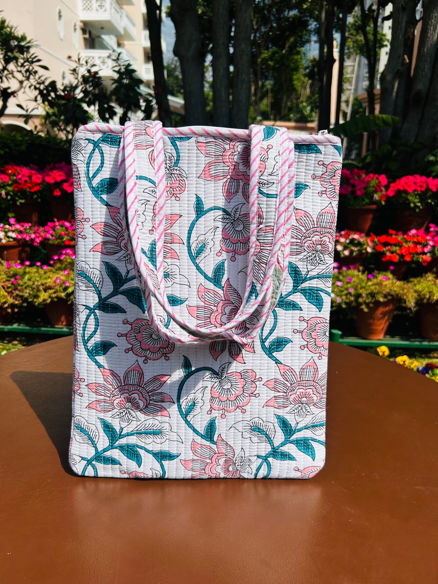 Floral Fantasy Quilted Bag ( Carry On Bag )