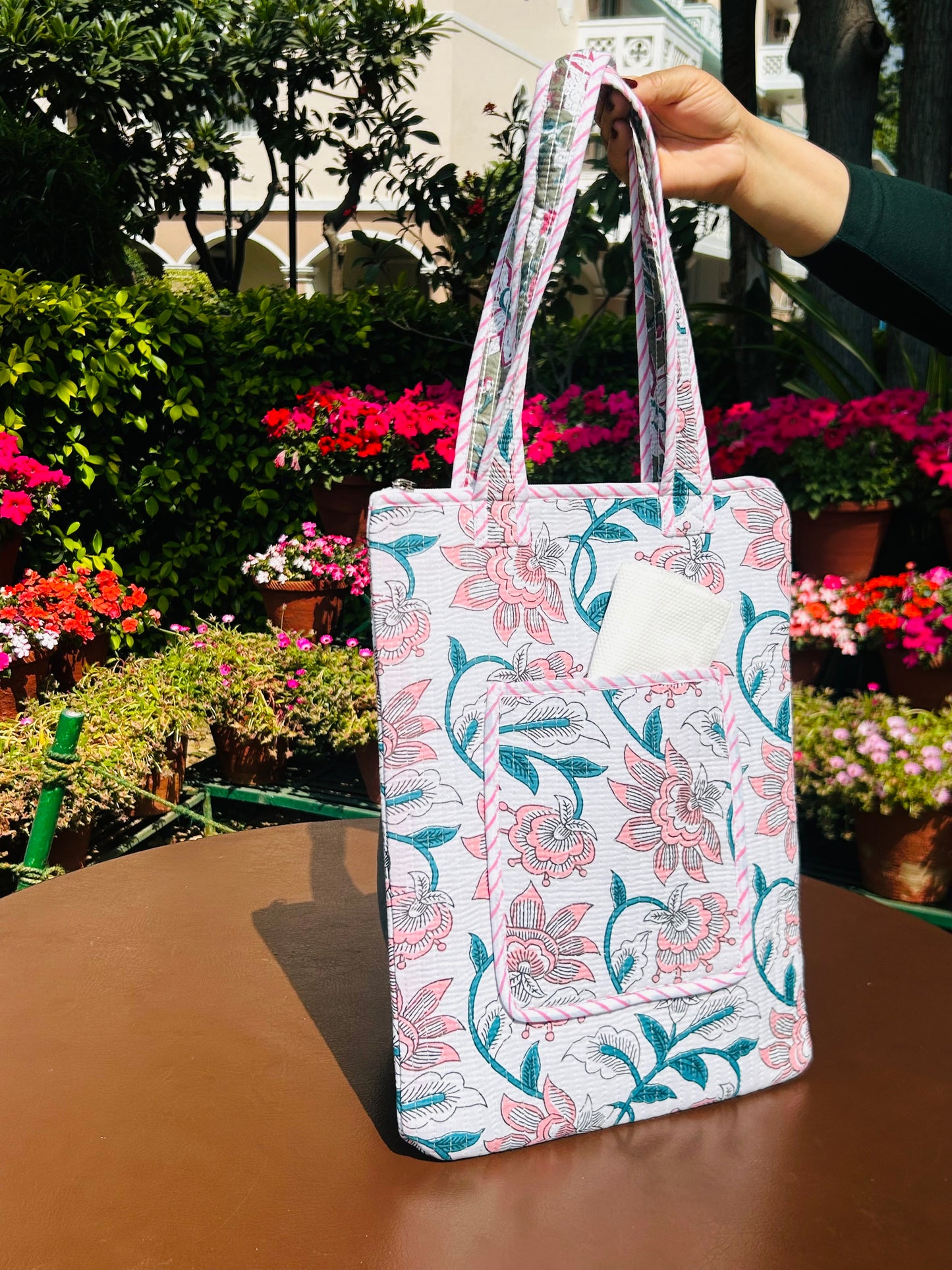 Floral Fantasy Quilted Bag ( Carry On Bag )