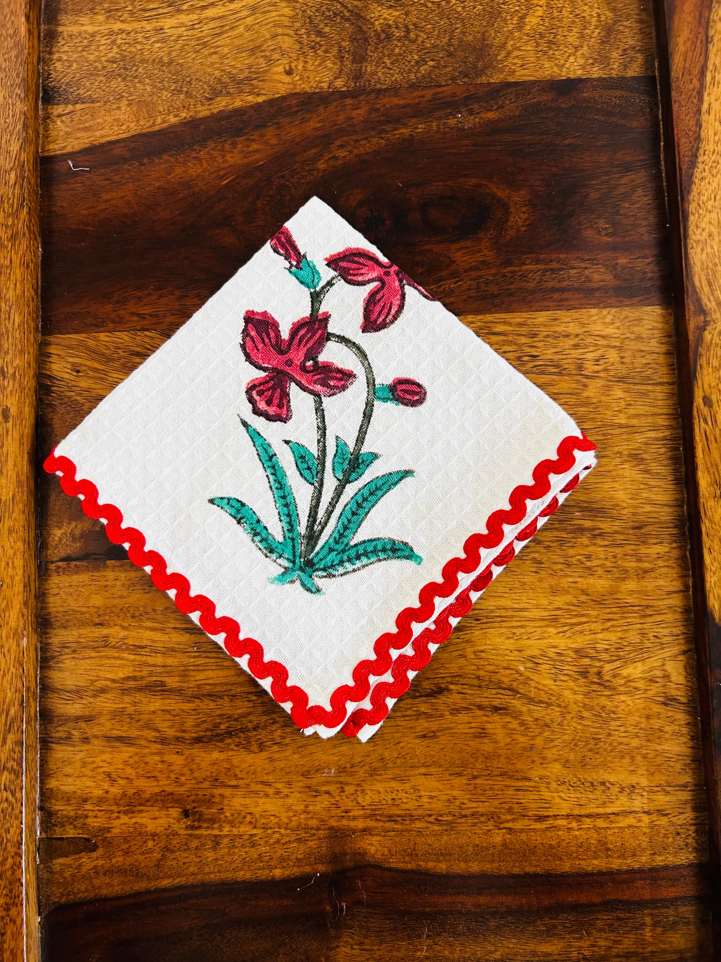 Red Petal Face Napkins
