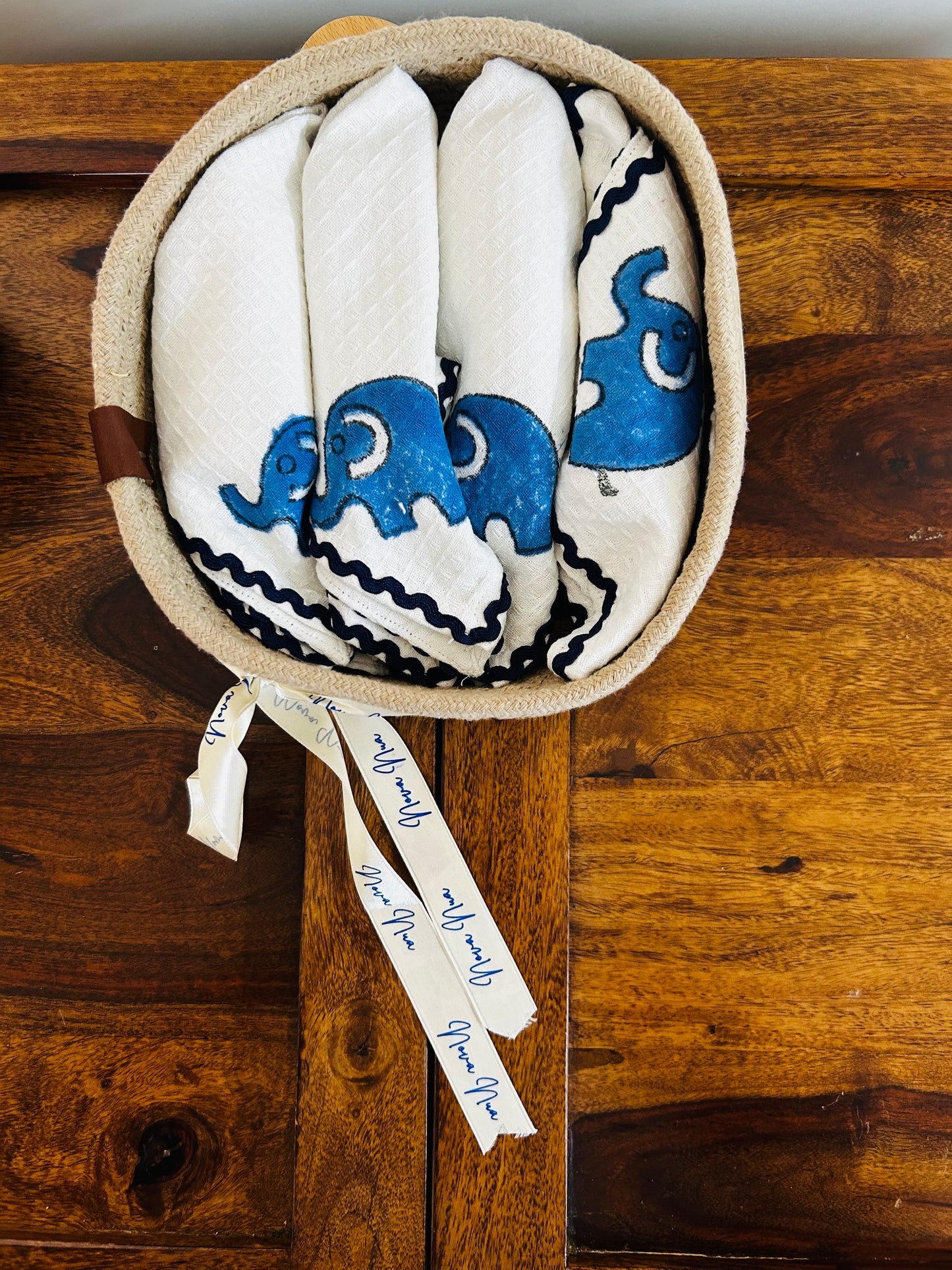 Blue Elephant Face Napkins