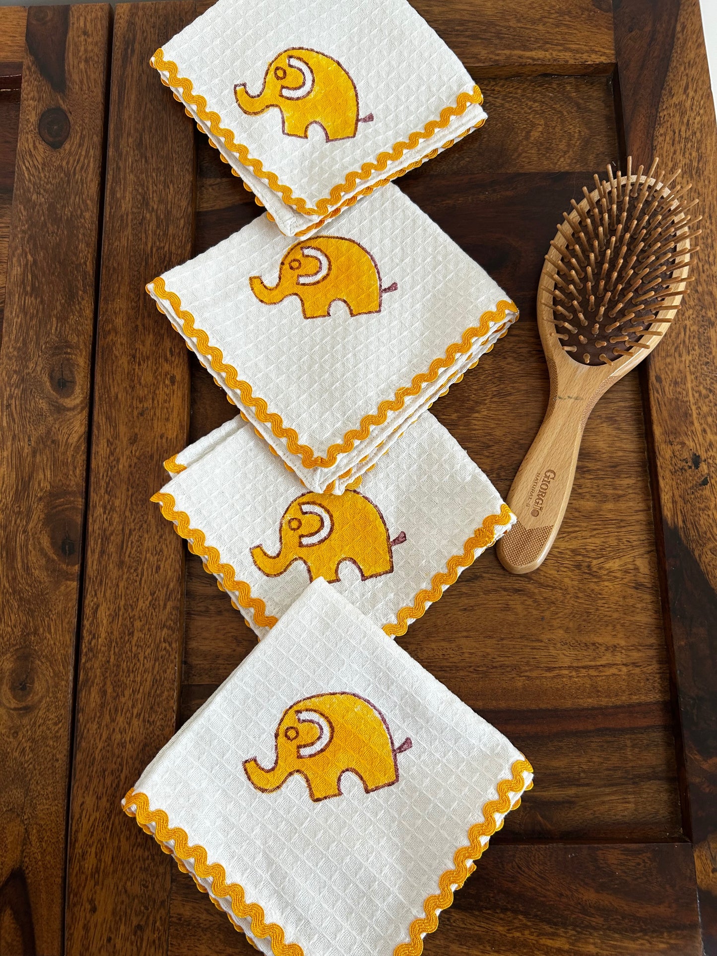Yellow Elephant Face Napkins