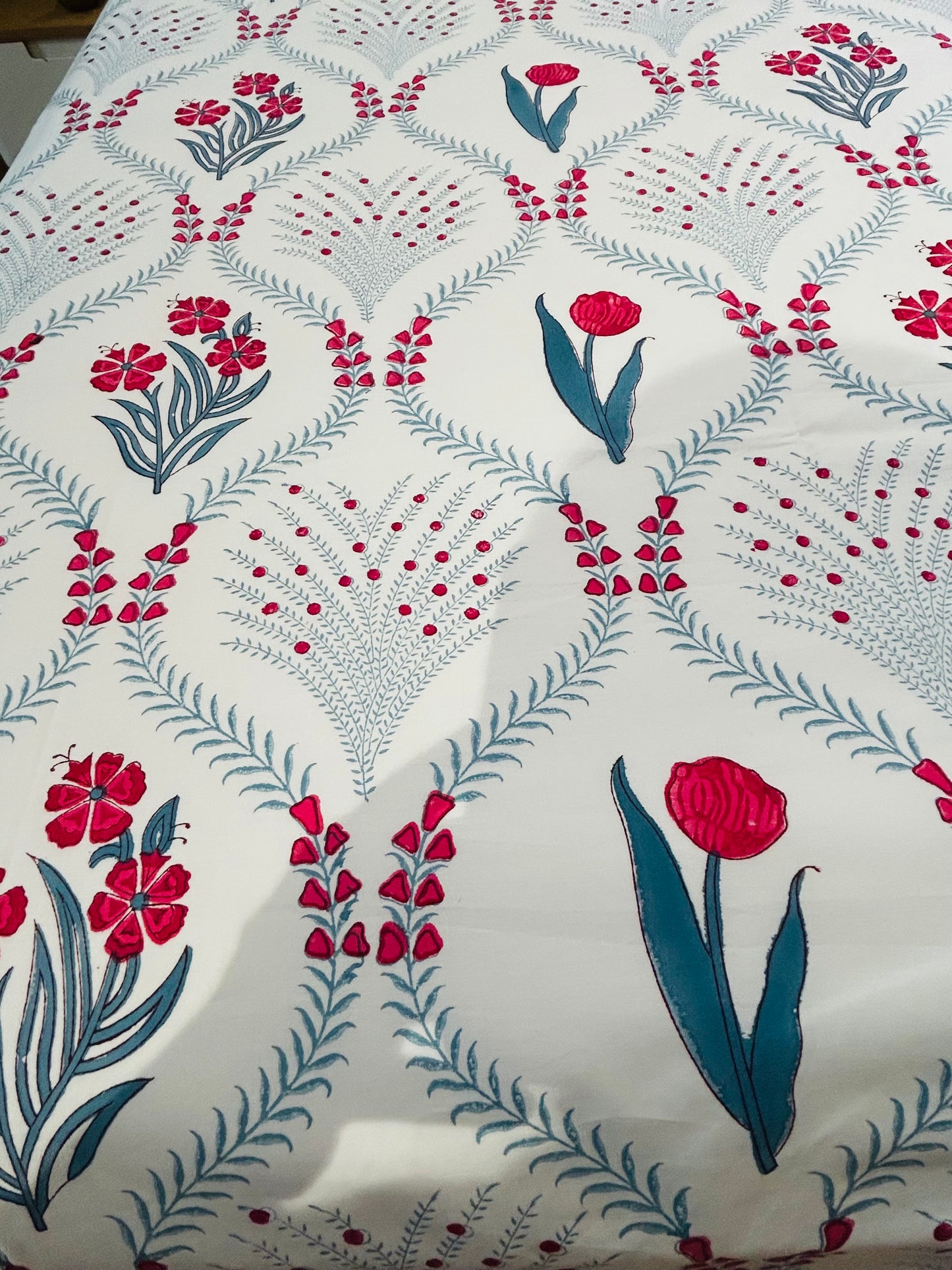 Crimson Blue Harmony Bedsheet