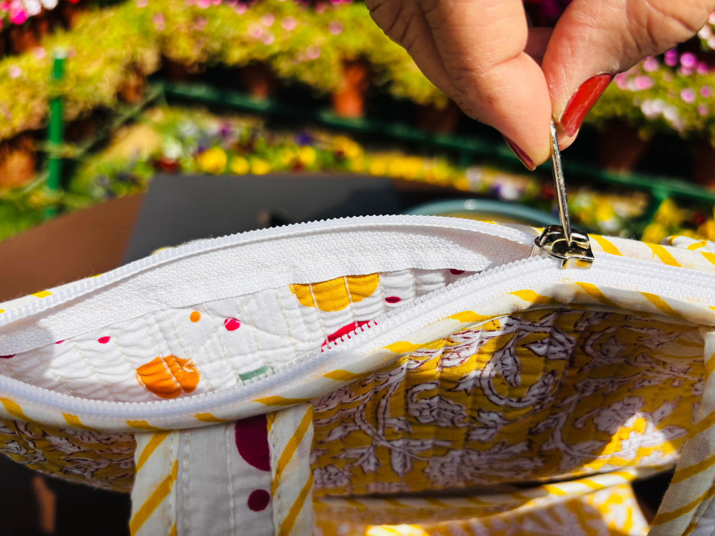 Sunflower Quilted Bag ( Carry On Bag )
