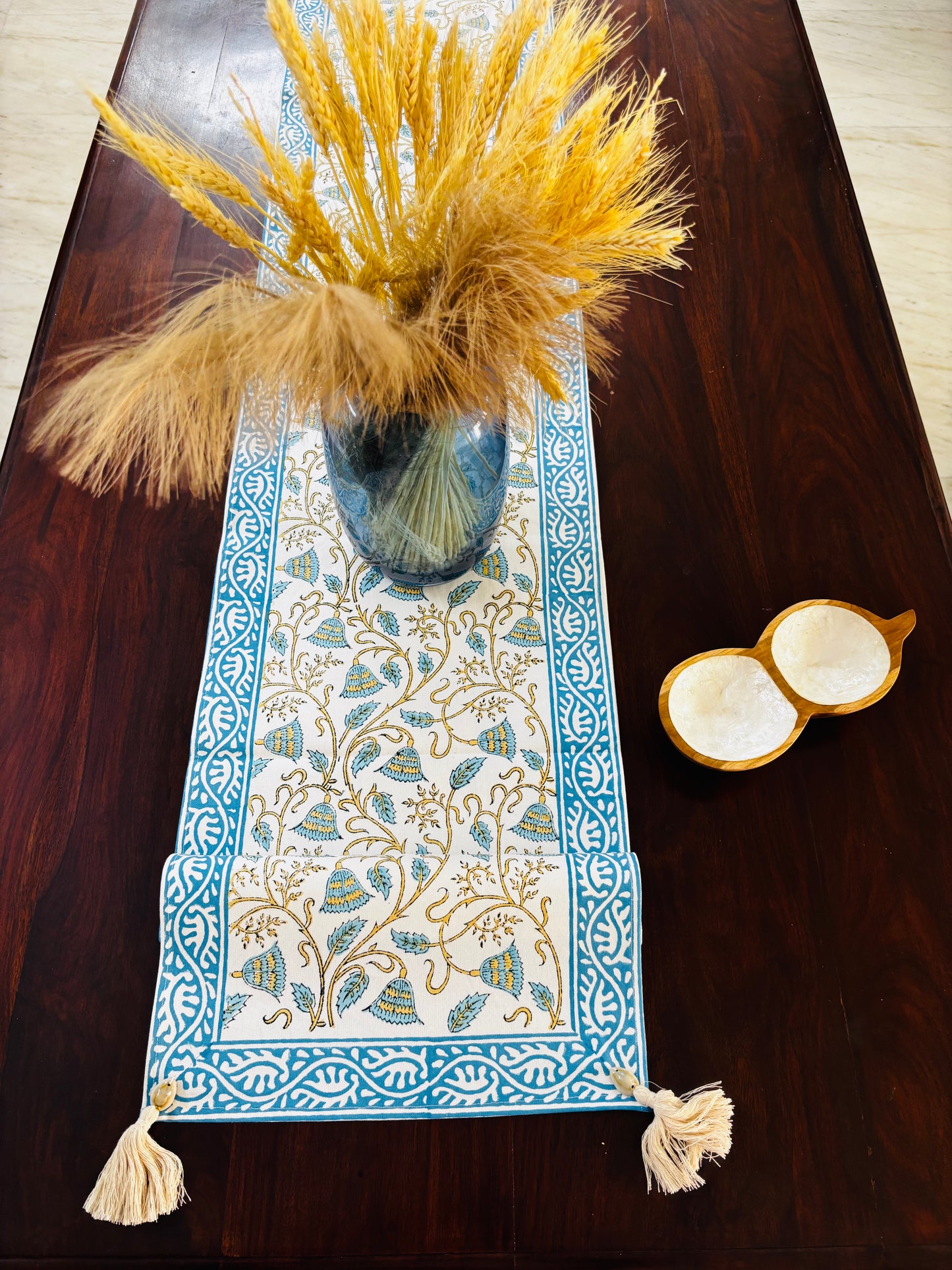 Sky Blue Serenity Table Runner