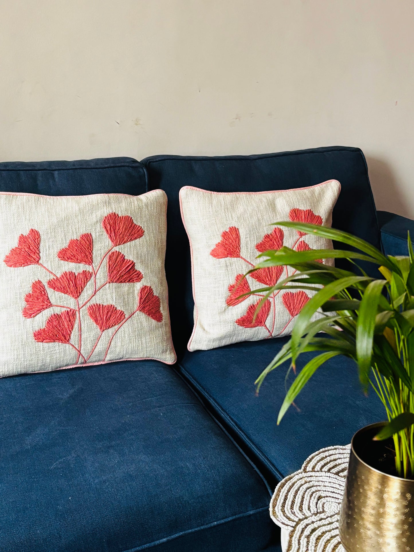 Peach Perfection Tufted Cushion Covers (Set Of 2)