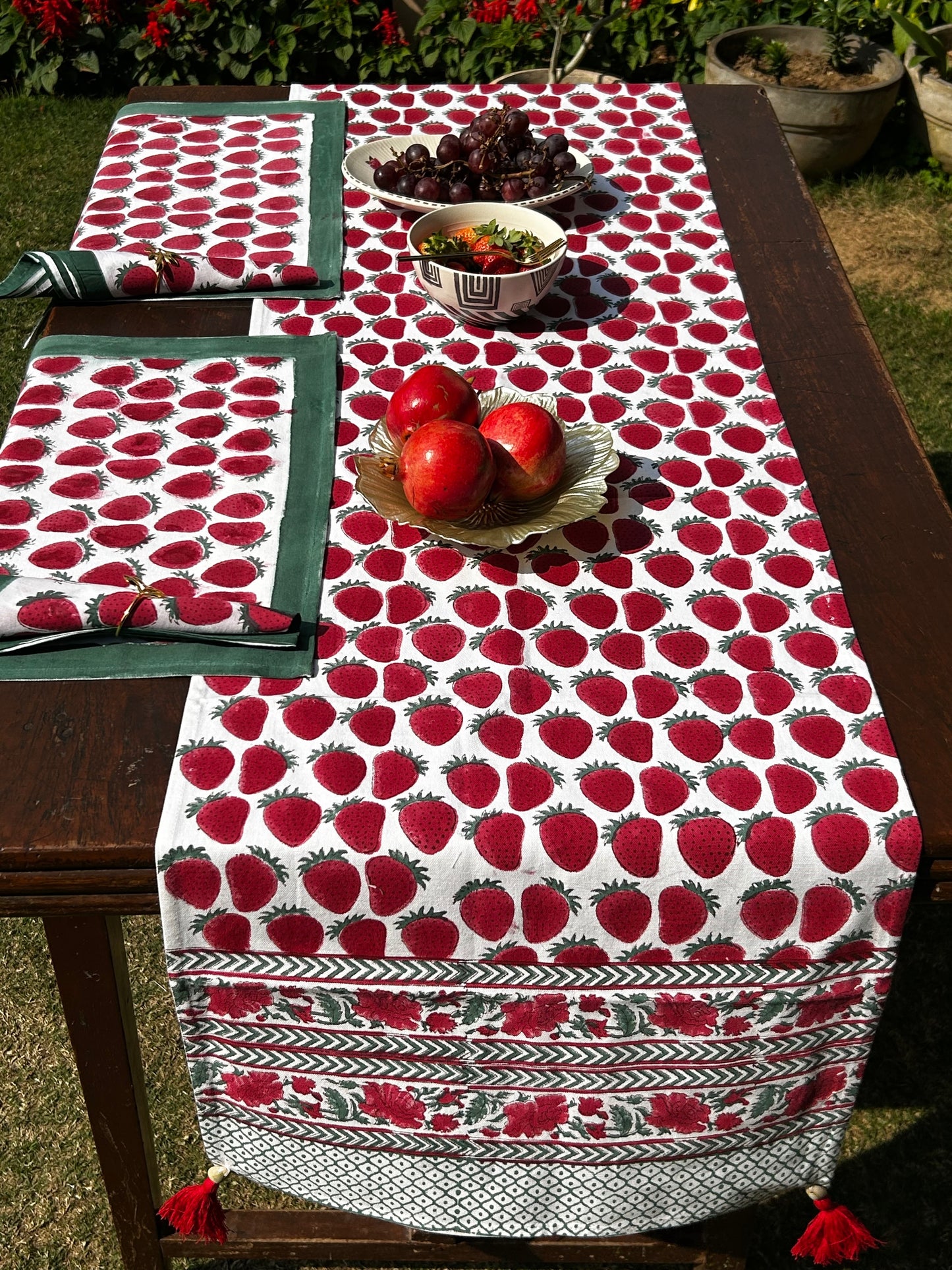 Strawberry Table Runner Set
