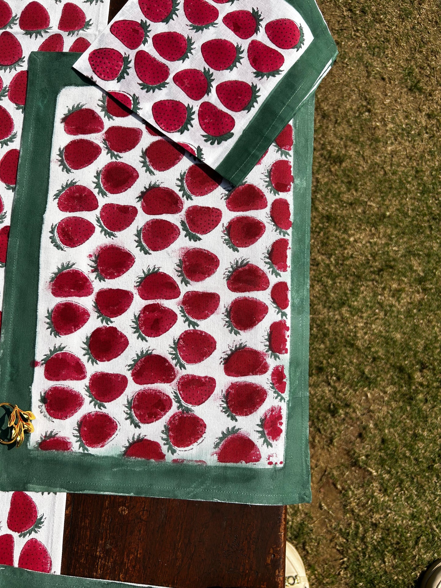 Strawberry Table Runner Set
