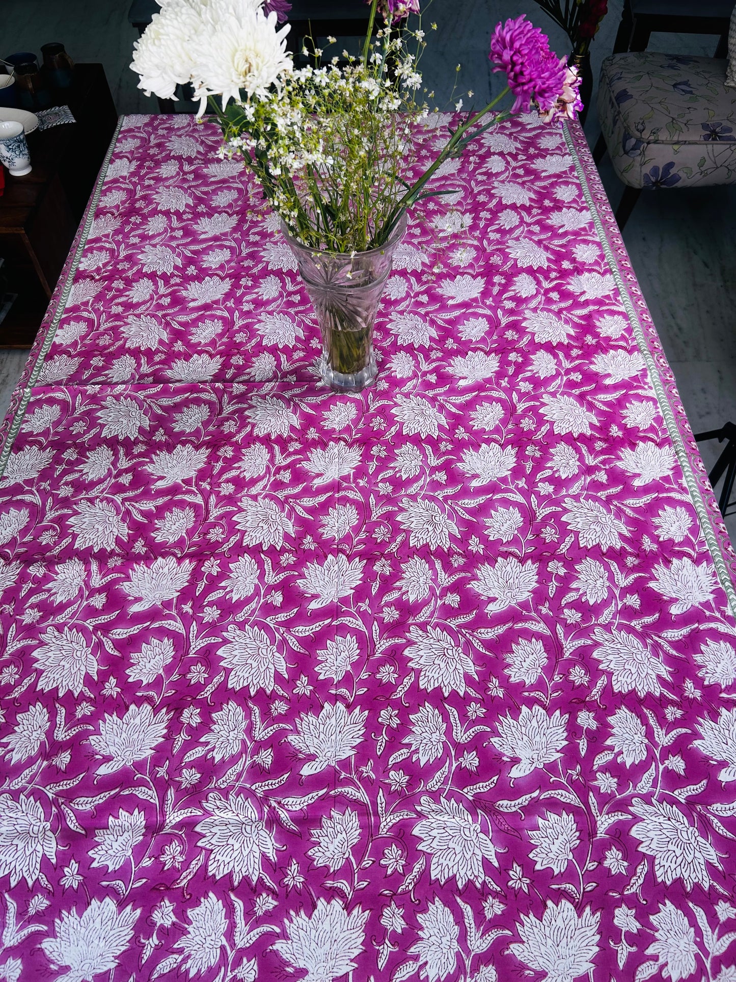 Pink City Bloom Table Cover
