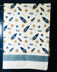 Space Rockets Waffle Cotton Kids Towel