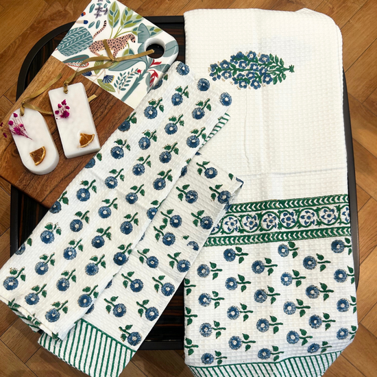 Vrinda Waffle Towel Set