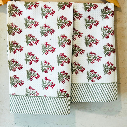 Phulwari Waffle Towel Set
