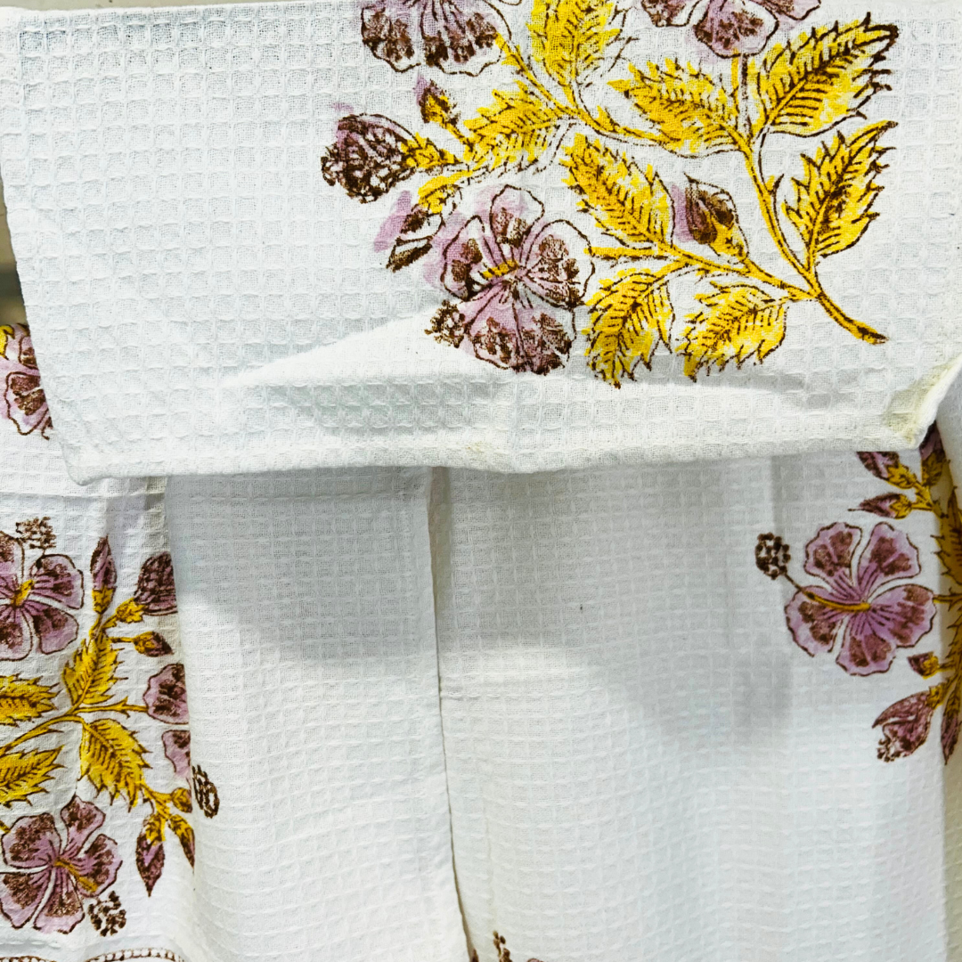Basanti waffle Towel Set