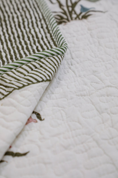 Meadow Bloom Floral Cotton Dohar (Double Bed )
