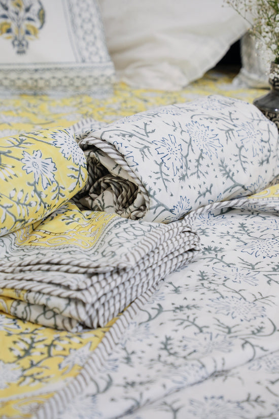 Golden Haze Cotton Dohar ( Set of 2 Single Bed Dohars)
