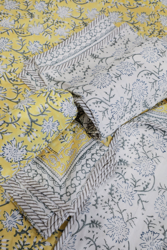 Golden Haze Cotton Dohar ( Set of 2 Single Bed Dohars)