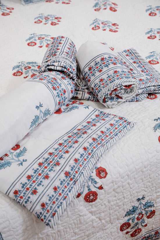 Gulmohar Jaipuri Cotton Dohars ( Set of 2 Single Bed)