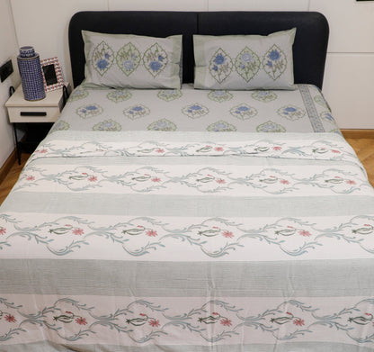 Serene Teal  Dohar (Double Bed)