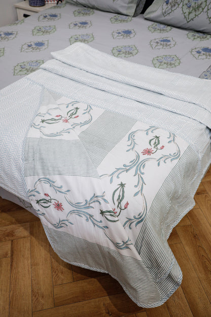 Serene Teal  Dohar (Double Bed)