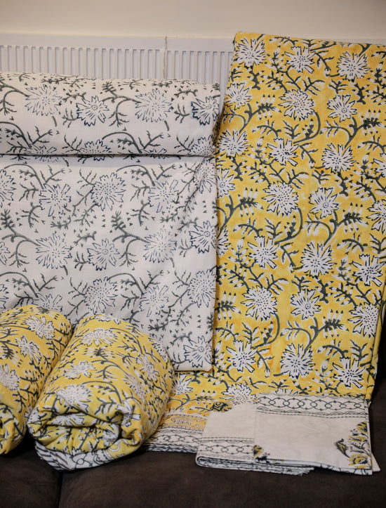 Golden Haze bedding Set ( Bedsheet & Double Bed Dohar)