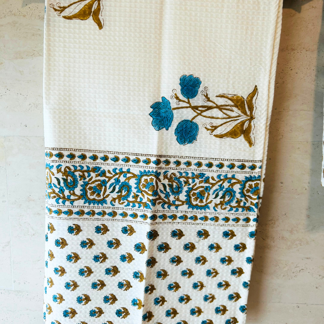Noor Indigo Waffle Towel Set