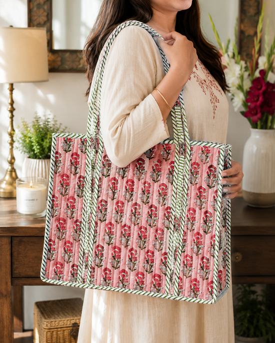 Crimson Petal Tote Bag