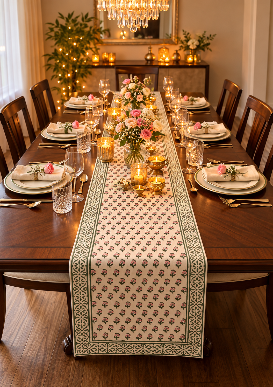 Gulab Bagh Table Runner