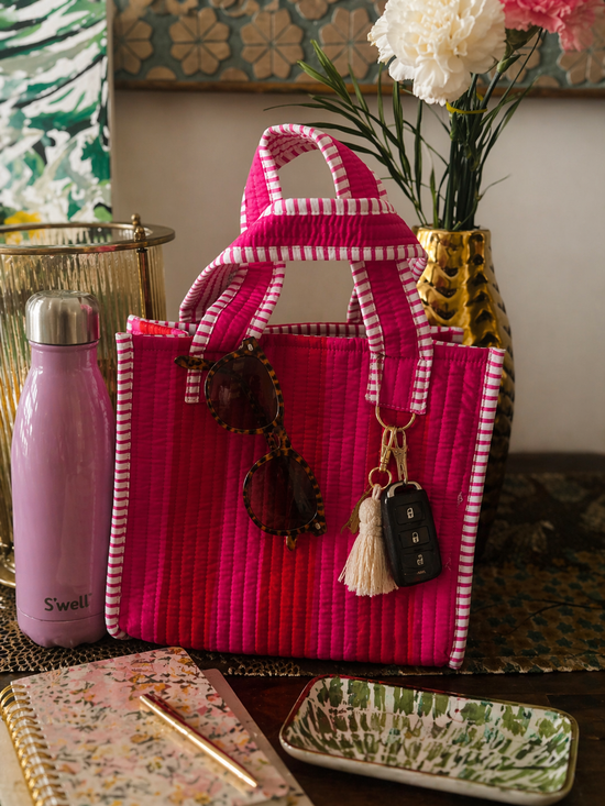 Crimson Day Small Tote Bag