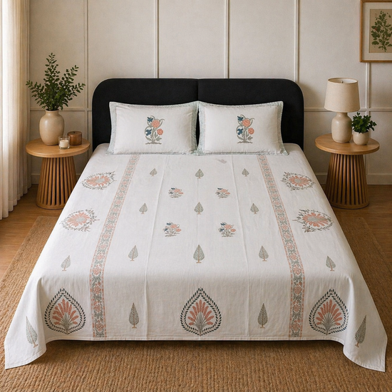 Nature Inspired Bedsheet Super king Size