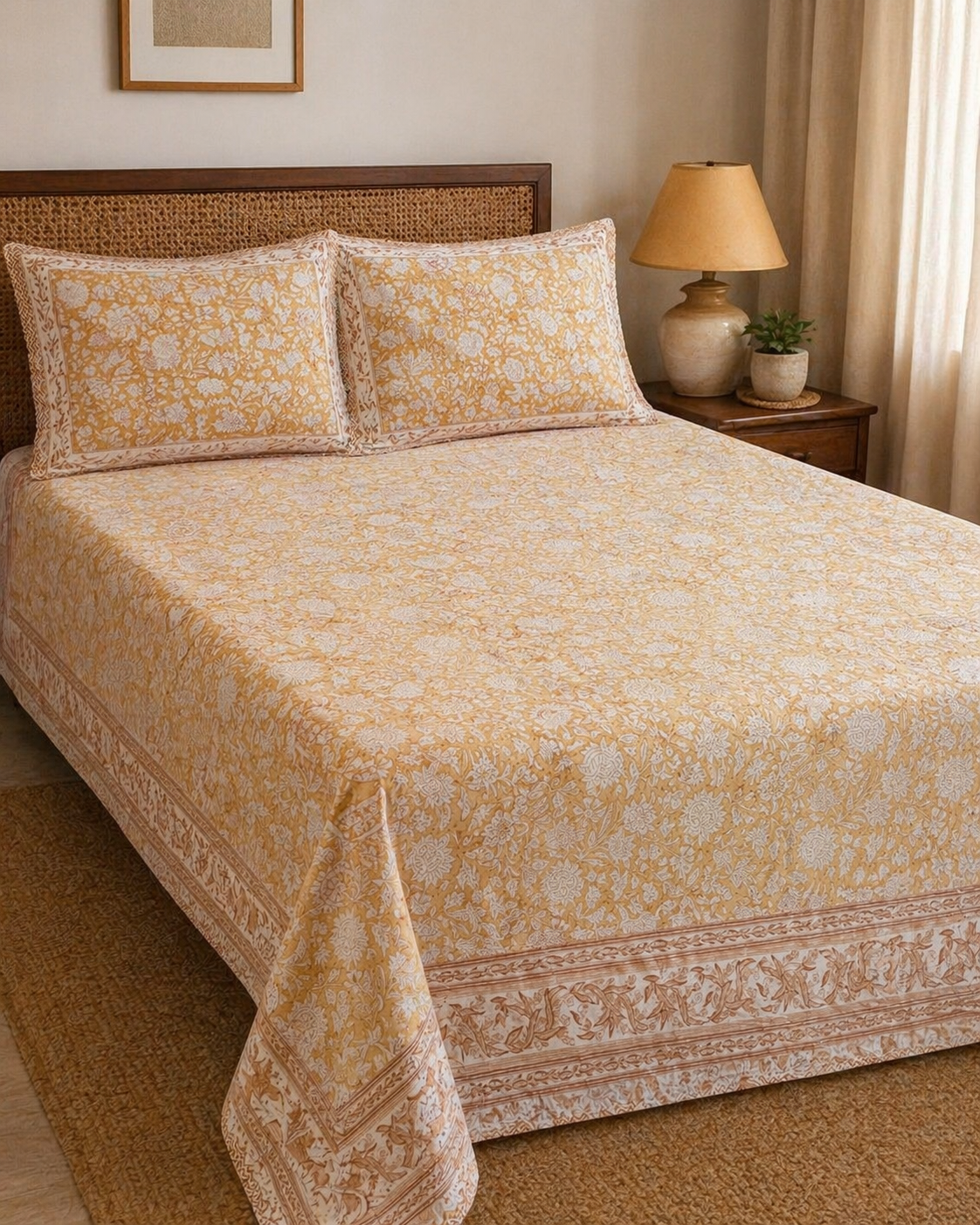 Sunflower Cotton Bedsheet / Bedcover