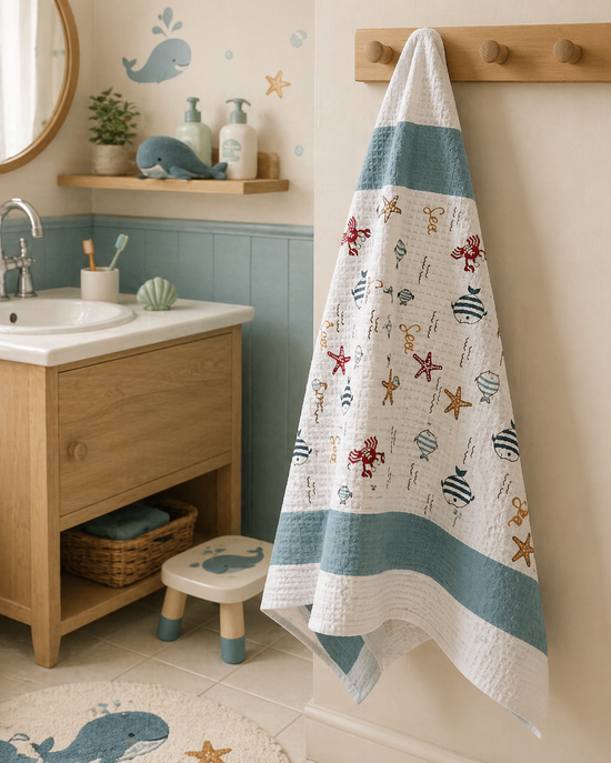 Ocean Snuggle Kids Bath Towel