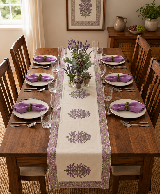 Lavender Bloom Table Runner