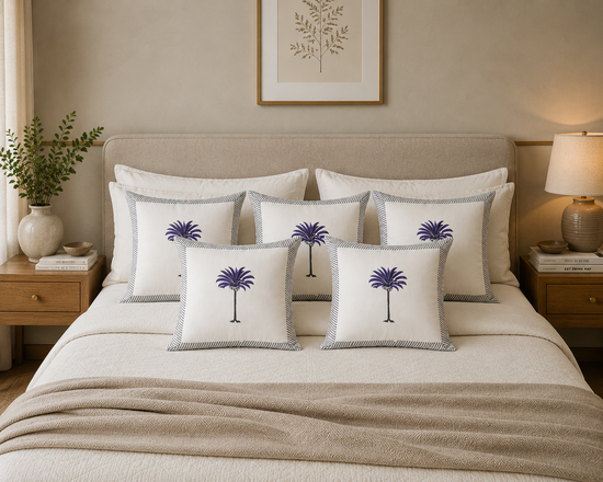 Rajbagh Palm Cushion Cover (Set of 5)