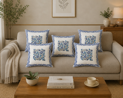Neel Vatika Cushion Cover(Set of 5)