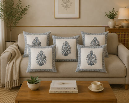 Megh Pushp Cushion Cover(Set of 5)