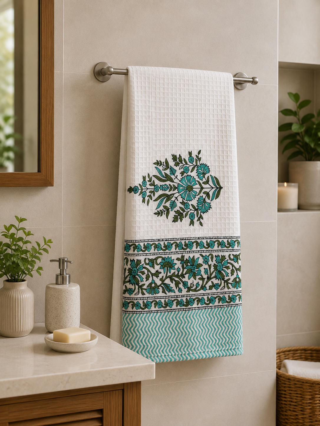 Jal Vatika Waffle Bath Towel