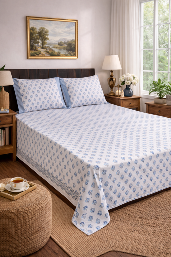 Indigo Kusum Bedsheet