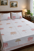 Gaj Pushp Bedsheet