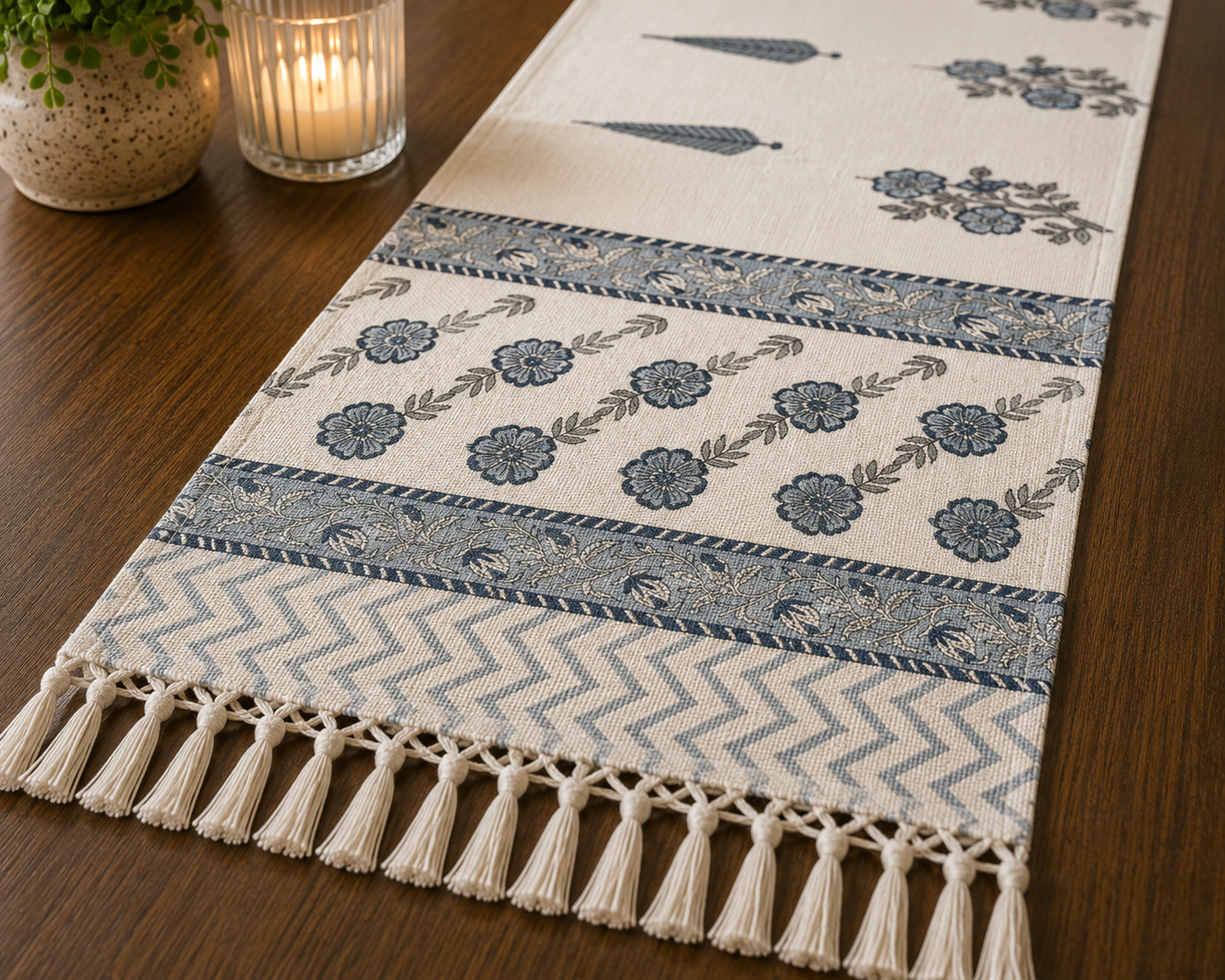 Rustic Indigo Table Runner