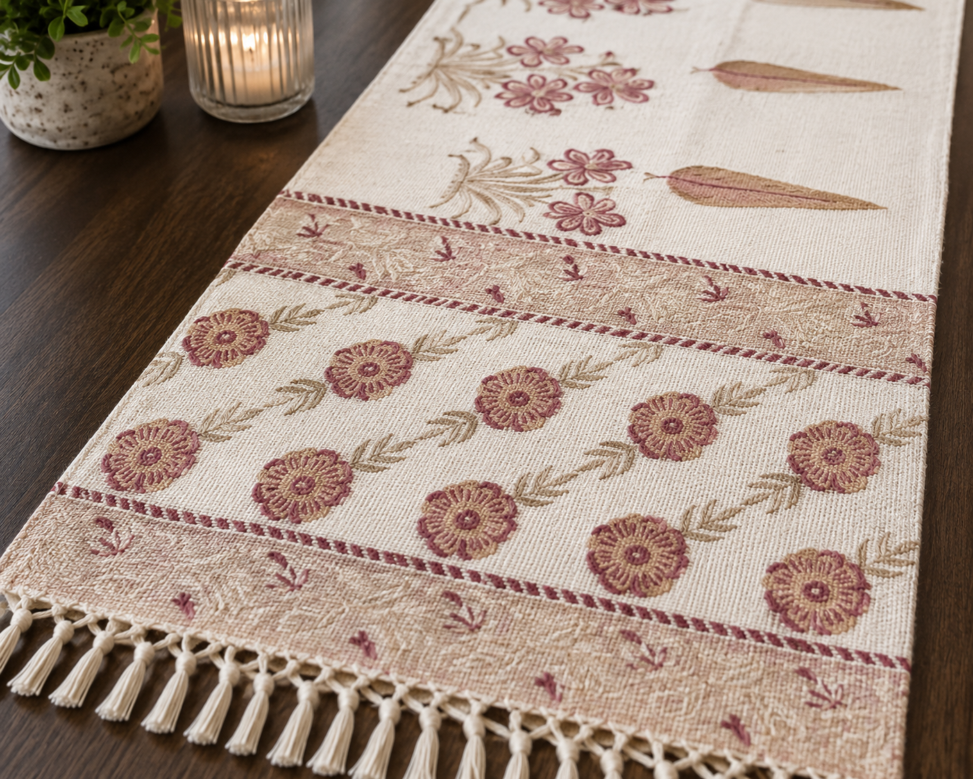 Bloom & Feather Table Runner